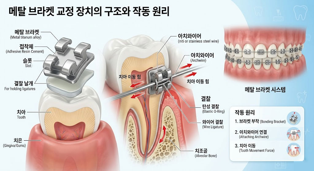 안양 치아교정 메탈 브라켓 장치 스마일민 치과교정과